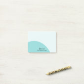 Blauer Wirbel Post-it Klebezettel (Auf Schreibtisch)