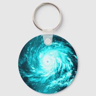Blauer Wirbelsturm Schlüsselanhänger