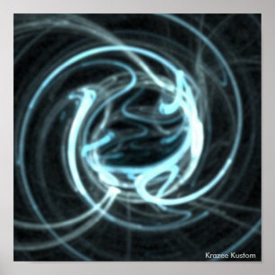 Blauer Wirbler Kreis Poster