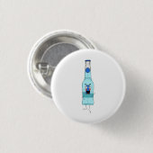 Blauer WKD, Getränk, süß Button (Vorne & Hinten)