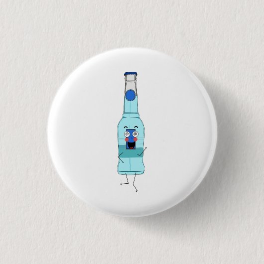 Blauer WKD, Getränk, süß Button (Vorderseite)