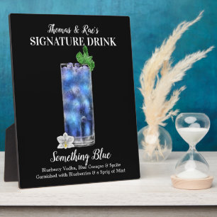 Blauer Wodka-Drink • PERSÖNLICHES Signature-Geträn Fotoplatte