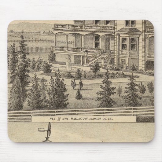 Blauer Wohnsitz, Bauernhof Mousepad (Vorne)