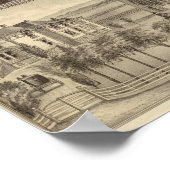 Blauer Wohnsitz, Bauernhof Poster (Ecke)