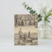 Blauer Wohnsitz, Bauernhof Postkarte (Stehend Vorderseite)