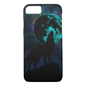 Blauer Wolf-Apple iPhone 7 Kasten Case-Mate iPhone Hülle (Rückseite)