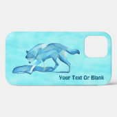 Blauer Wolf auf Schnee Case-Mate iPhone Hülle (Rückseite (Horizontal))