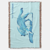 Blauer Wolf auf Schnee Decke (Vorderseite Vertikal)
