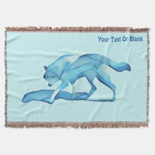 Blauer Wolf auf Schnee Decke (Vorderseite)