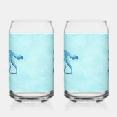 Blauer Wolf auf Schnee Dosenglas (Links)