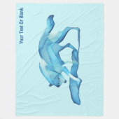 Blauer Wolf auf Schnee Fleecedecke (Vorderseite)