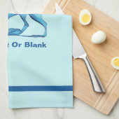 Blauer Wolf auf Schnee Geschirrtuch (Viertel Falte)