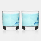 Blauer Wolf auf Schnee Whiskyglas (Rechts)