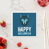 Blauer Wolf, glückliches Halloween Serviette (Beispiel)
