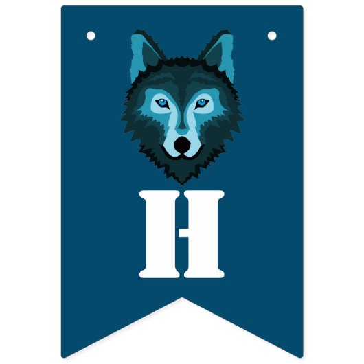 Blauer Wolf, Halloween-Party Wimpelkette (Erste Fahne)