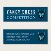 Blauer Wolf, Halloween-Wettbewerbstickets (Vorne & Hinten)