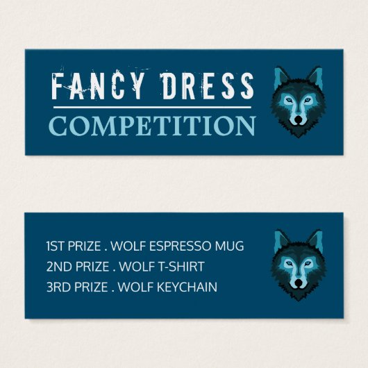 Blauer Wolf, Halloween-Wettbewerbstickets (Vorne & Hinten)