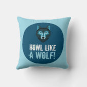 Blauer Wolf, Howl like a Wolf Kissen (Rückseite)