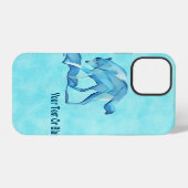 Blauer Wolf im Schnee iPhone Hülle (Rückseite (Horizontal))
