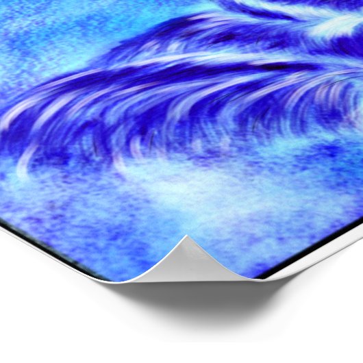 Blauer Wolf im Schnee Poster (Ecke)