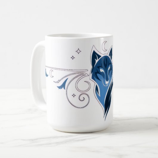 Blauer Wolf Kaffeetasse (Vorderseite Links)