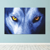 Blauer Wolf mit schönen Augen Leinwand Art (Insitu (Holzboden))