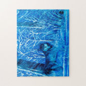 Blauer Wolf Puzzle (Vertikal)