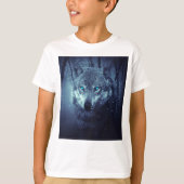 Blauer Wolf T-Shirt (Vorderseite)
