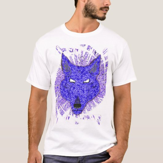 Blauer Wolf T-Shirt (Vorderseite)