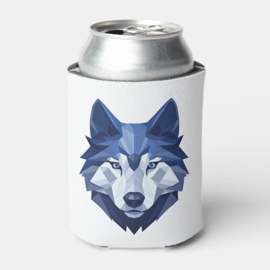 Blauer WolfDog 4 Dosenkühler (Kanne Vorderseite)
