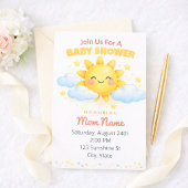Blauer Wolken-Babyshower Einladung