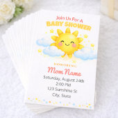 Blauer Wolken-Babyshower Einladung