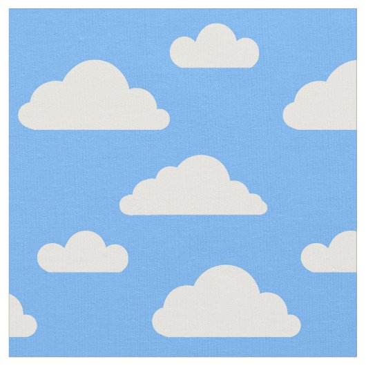 Blauer Wolkenstoff von Nicole Janes Stoff (Nahaufnahme)