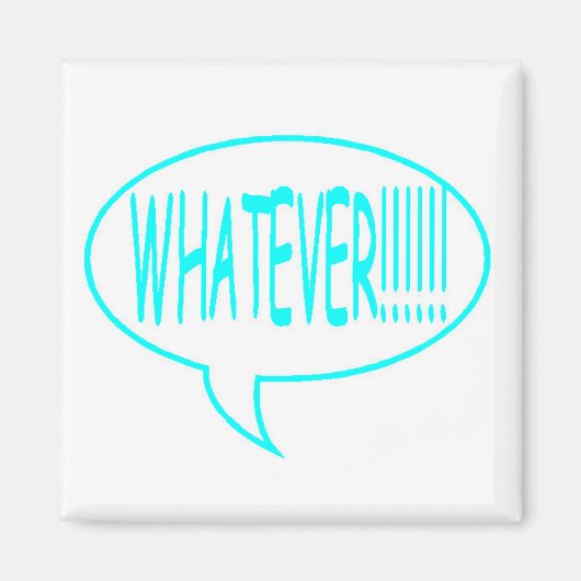 Blauer Wortwahl Magnet (Vorne)