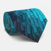 Blauer Würfel Krawatte (Gerollt)