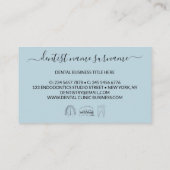 Blauer Zahn Visitenkarte (Rückseite)