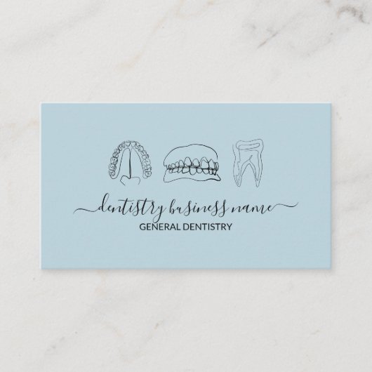 Blauer Zahn Visitenkarte (Vorderseite)