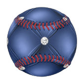 Blauer Zauber Kleiner Quadrat Dekoratives Muster Baseball (Rückseite)