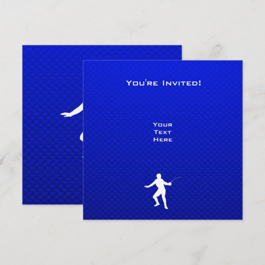 Blauer Zaun Einladung (Vorne/Hinten)