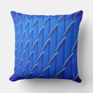 Blauer Zaun Kissen