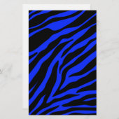 Blauer Zebra Briefpapier (Vorne/Hinten)