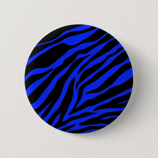 Blauer Zebra Button (Vorderseite)