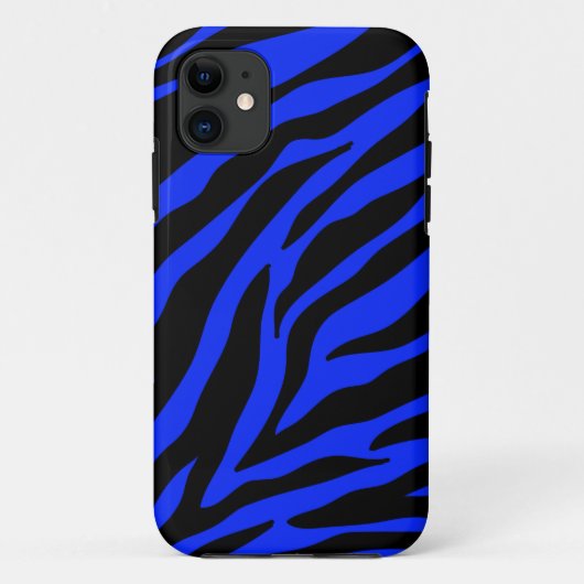 Blauer Zebra Case-Mate iPhone Hülle (Rückseite)