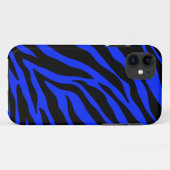 Blauer Zebra Case-Mate iPhone Hülle (Rückseite (Horizontal))