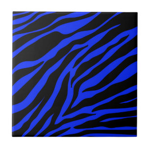 Blauer Zebra Fliese