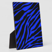 Blauer Zebra Fotoplatte (Seite)