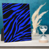 Blauer Zebra Fotoplatte (Seite)