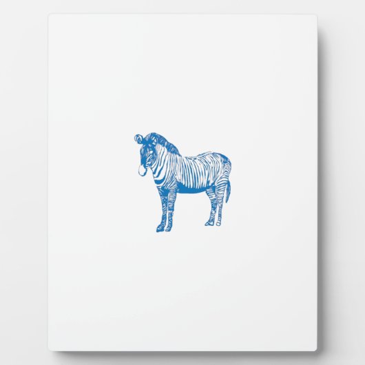 Blauer Zebra Fotoplatte (Vorderseite)