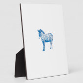 Blauer Zebra Fotoplatte (Seite)