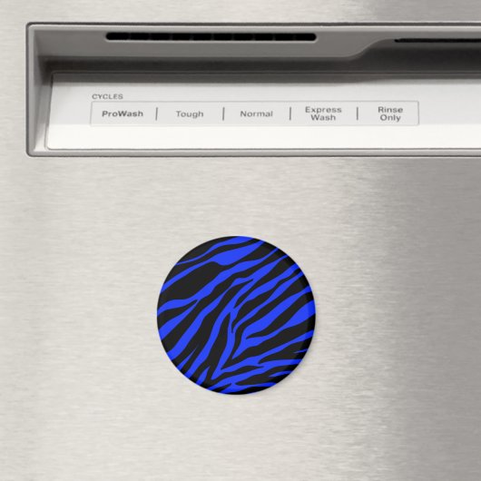 Blauer Zebra Magnet (In Situ (Geschirrspüler))